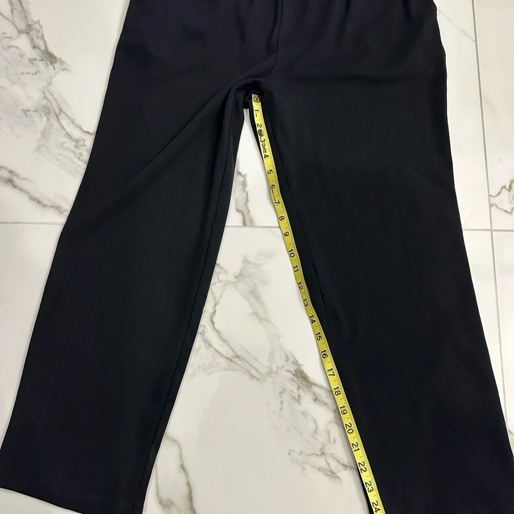 Lands' End Petite Sport Knit Black Straight Leg Pant - NWOT Sz. M-Petite - Picture 8 of 10